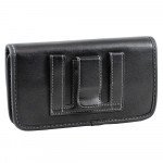 Wholesale Extendable Horizontal Marble Belt Clip Pouch Large 11 Fits iPhone SE and more (Black)